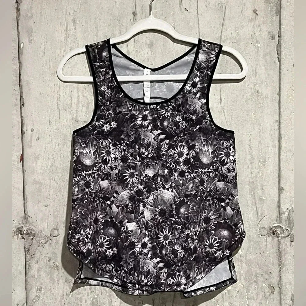 Lululemon Floral Succulents Run Split Singlet Tank Size 4